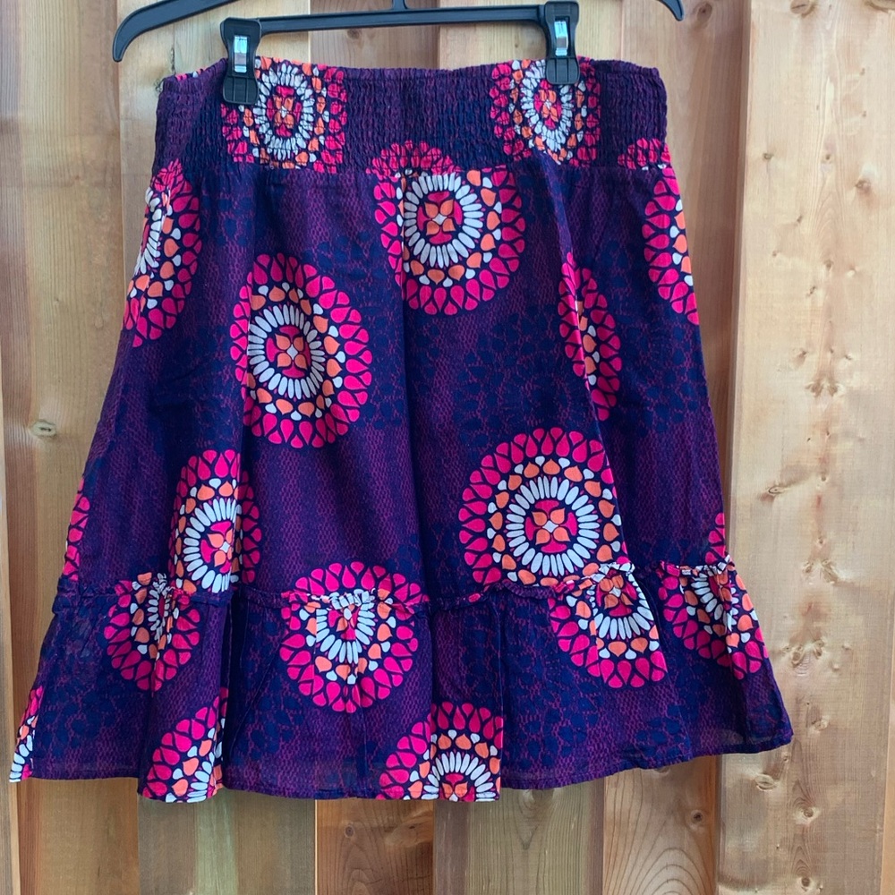 Old Navy Pink Patterned Marakesh Skirt Size Large LG